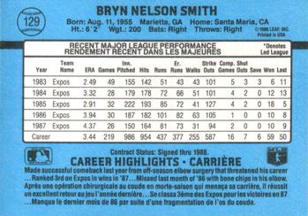 1988 Leaf #129 Bryn Smith Back