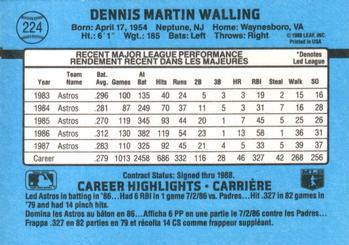 1988 Leaf #224 Denny Walling Back