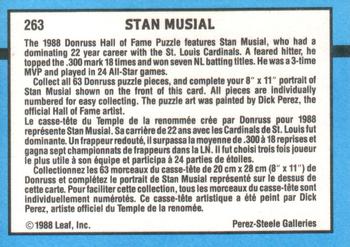 1988 Leaf #263 Stan Musial Back
