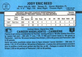 1988 Leaf #41 Jody Reed Back