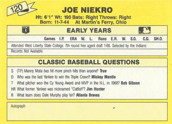 1987 Classic Update Yellow #120 Who Me? Back