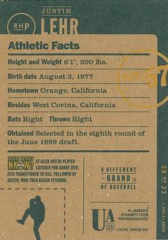 2004 Oakland Athletics A's Brand SGA #28 Justin Lehr Back