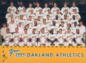 2004 Oakland Athletics A's Brand SGA #32 2004 Oakland Athletics Team Photo Front