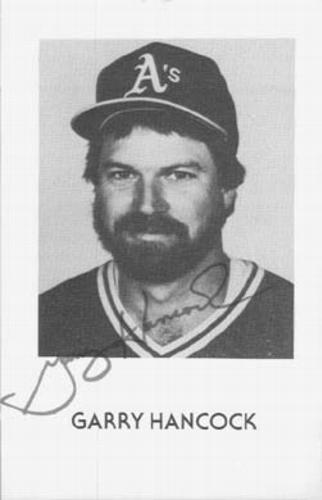 1984 Oakland Athletics Photocards #NNO Garry Hancock Front