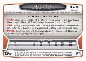 2013 Bowman Draft Picks & Prospects - Chrome Draft Pick Autographs #BCA-JH Josh Hart Back