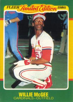 1986 Fleer Limited Edition #29 Willie McGee Front