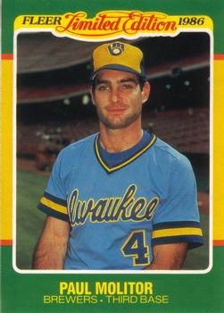 1986 Fleer Limited Edition #30 Paul Molitor Front