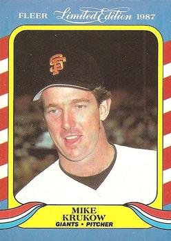 1987 Fleer Limited Edition #24 Mike Krukow Front