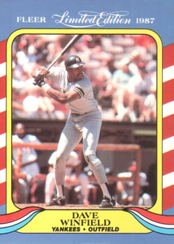 1987 Fleer Limited Edition #42 Dave Winfield Front
