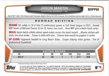 2013 Bowman Draft Picks & Prospects - Chrome Draft Picks #BDPP69 Jason Martin Back