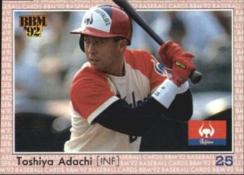 1992 BBM #405 Toshiya Adachi Front