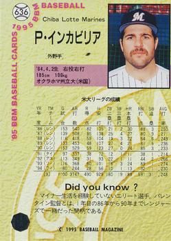 1995 BBM #636 Pete Incaviglia Back