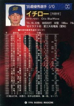 1996 BBM #2 Ichiro Suzuki Back