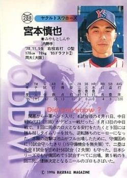 1996 BBM #288 Shinya Miyamoto Back