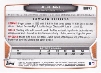 2013 Bowman Draft Picks & Prospects - Draft Picks Silver Ice #BDPP3 Josh Hart Back