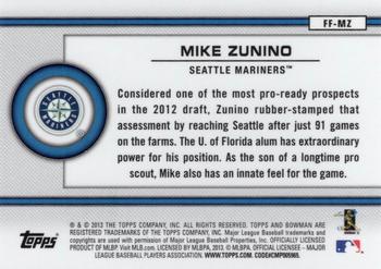 2013 Bowman Draft Picks & Prospects - Future of the Franchise #FF-MZ Mike Zunino Back