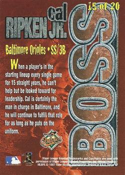 1997 Circa - Boss #15 Cal Ripken Jr. Back