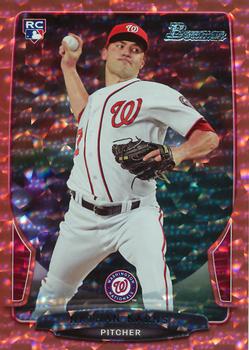 2013 Bowman Draft Picks & Prospects - Red Ice #3 Nathan Karns Front