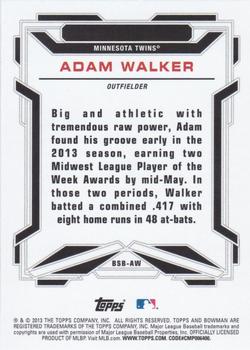2013 Bowman Draft Picks & Prospects - Bowman Scout Breakouts #BSB-AW Adam Walker Back