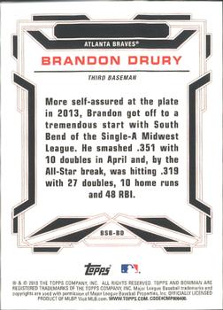 2013 Bowman Draft Picks & Prospects - Bowman Scout Breakouts #BSB-BD Brandon Drury Back