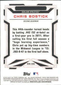2013 Bowman Draft Picks & Prospects - Bowman Scout Breakouts #BSB-CBO Chris Bostick Back