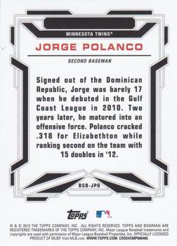 2013 Bowman Draft Picks & Prospects - Bowman Scout Breakouts #BSB-JPO Jorge Polanco Back