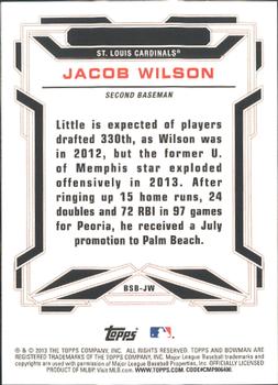 2013 Bowman Draft Picks & Prospects - Bowman Scout Breakouts #BSB-JW Jacob Wilson Back