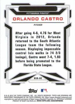 2013 Bowman Draft Picks & Prospects - Bowman Scout Breakouts #BSB-OC Orlando Castro Back