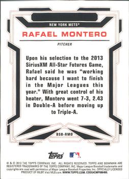 2013 Bowman Draft Picks & Prospects - Bowman Scout Breakouts #BSB-RMO Rafael Montero Back