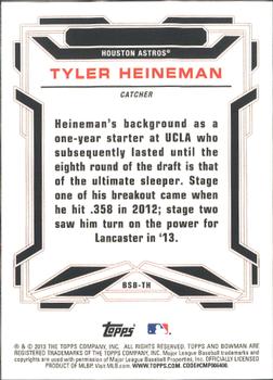 2013 Bowman Draft Picks & Prospects - Bowman Scout Breakouts #BSB-TH Tyler Heineman Back