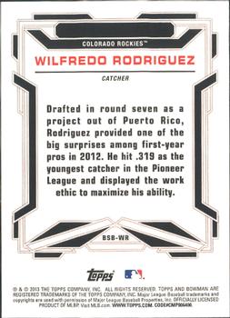 2013 Bowman Draft Picks & Prospects - Bowman Scout Breakouts #BSB-WR Wilfredo Rodriguez Back