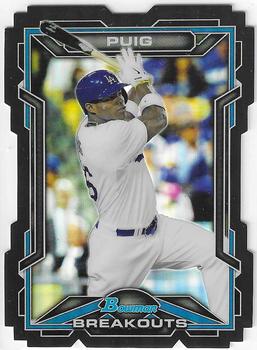 2013 Bowman Draft Picks & Prospects - Bowman Scout Breakouts Die Cuts #BSB-YP Yasiel Puig Front