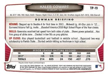 2013 Bowman Draft Picks & Prospects - Top Prospects #TP-19 Kaleb Cowart Back