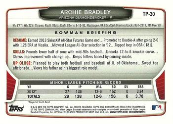 2013 Bowman Draft Picks & Prospects - Top Prospects #TP-30 Archie Bradley Back