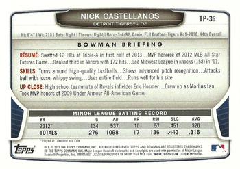 2013 Bowman Draft Picks & Prospects - Top Prospects #TP-36 Nick Castellanos Back