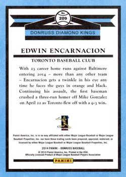2014 Donruss #209 Edwin Encarnacion Back