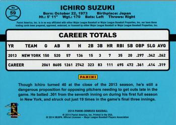 2014 Donruss #59 Ichiro Suzuki Back