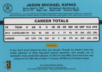 2014 Donruss #98 Jason Kipnis Back
