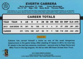 2014 Donruss #113 Everth Cabrera Back