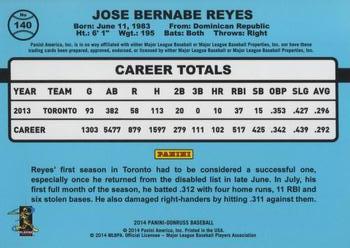 2014 Donruss #140 Jose Reyes Back