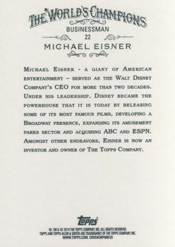 2014 Topps Allen & Ginter #22 Michael Eisner Back