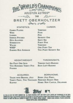 2014 Topps Allen & Ginter #144 Brett Oberholtzer Back