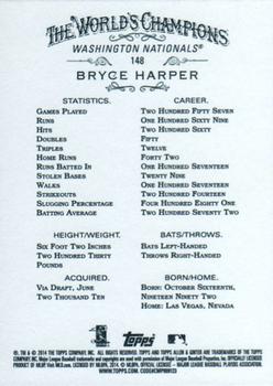 2014 Topps Allen & Ginter #148 Bryce Harper Back