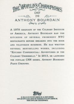 2014 Topps Allen & Ginter #210 Anthony Bourdain Back