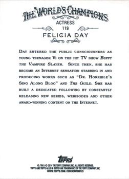 2014 Topps Allen & Ginter #119 Felicia Day Back