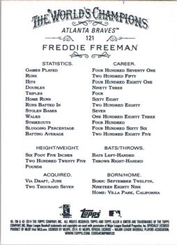 2014 Topps Allen & Ginter #121 Freddie Freeman Back