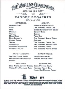 2014 Topps Allen & Ginter #133 Xander Bogaerts Back