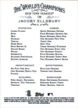 2014 Topps Allen & Ginter #139 Jacoby Ellsbury Back
