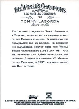 2014 Topps Allen & Ginter #161 Tommy Lasorda Back