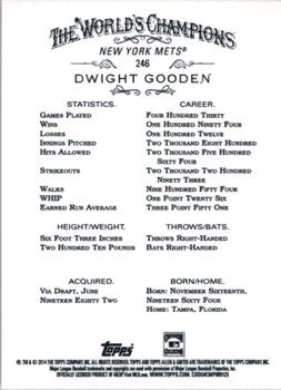 2014 Topps Allen & Ginter #246 Dwight Gooden Back